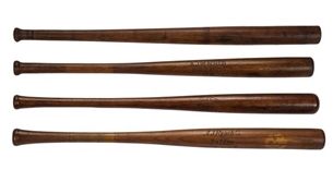 Lot of (4) Early 1900s Model Baseball Bats